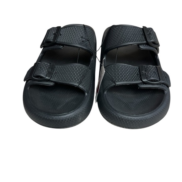 NWT Mixit 2 Buckle Cushion Black Sandals 10 - Picture 8 of 8